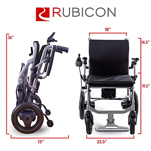MaritSA World's Lightest Folding Electric Wheelchair - Weighs only 30 lbs - 12 mi Cruise Range - Detachable Battery - Serviced from USA