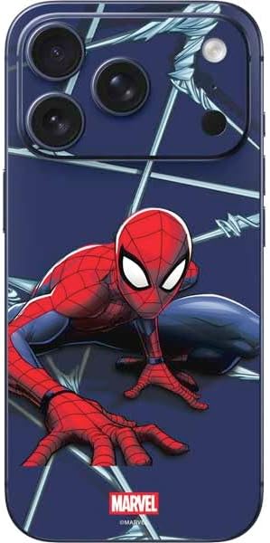 Skinit - Skin para teléfono compatible con iPhone 17 Pro Max, diseño oficial de Marvel Spiderman Crawling Spiderman