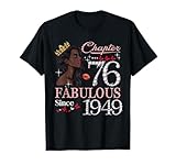 Photo Gallery womens chapter 76 est 1949 76 years old 76th birthday queen maglietta Photo Gallery womens chapter 76 est 1949 76 years old 76th birthday queen maglietta