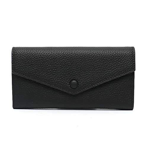 Women's Wallet Genuine Leather Women's Long Wallet Design Practical Card Holder Clutch (K)