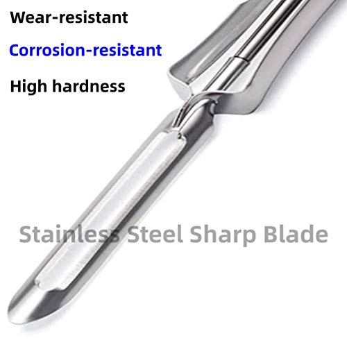2 Pack Kitchen Vegetable Peeler, Stainless Steel Rotary Peeler For Carrot And Fruit, With Ergonomic And Control Handle-Dishwasher Safety Potato Peelers #TOP2