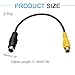 MECCANIXITY S Video Cable 0.5ft, 4 Pin S-Video Male to RCA Female Composite Adapter Converter Transfer for TV Receiver Monitor