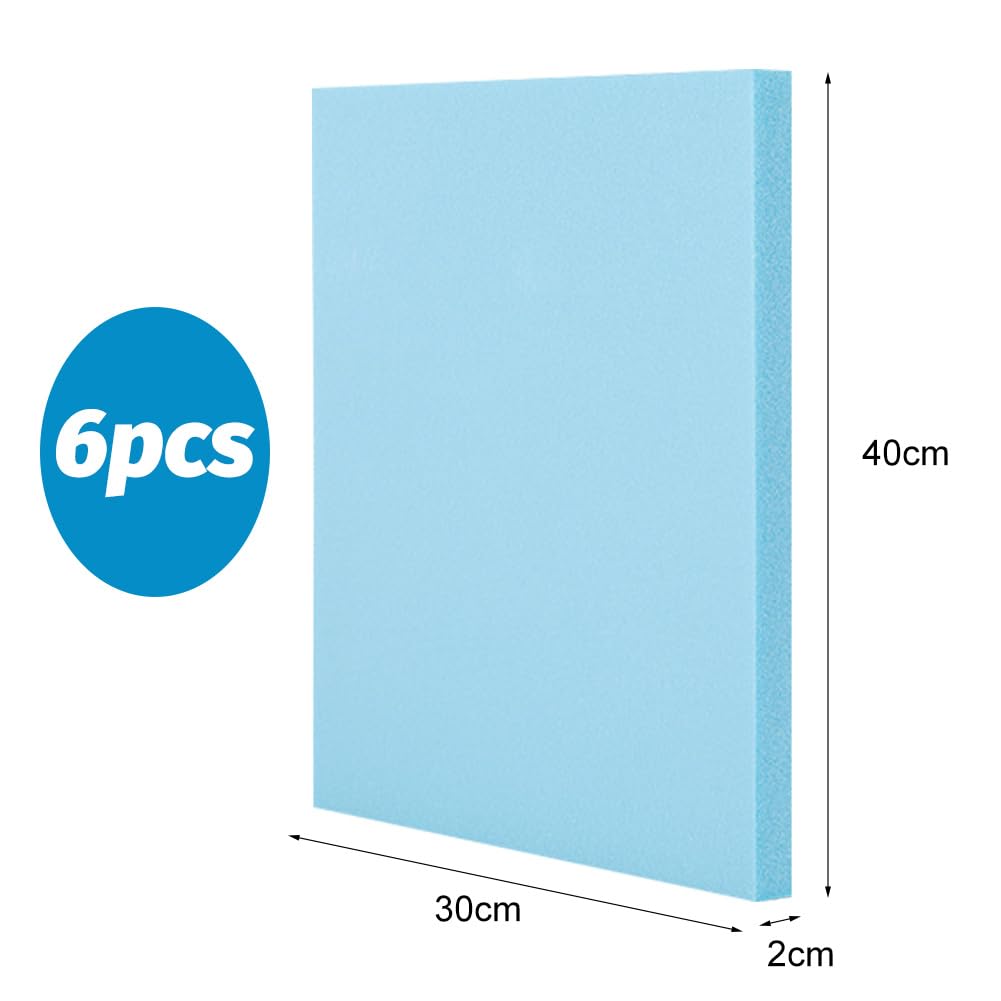 Yuragim 6 placas de espuma rígida, para manualidades, modelo de espuma dura, placas de poliestireno para manualidades, hechas a mano, para modelado paisajístico (40 x 30 x 2 cm)