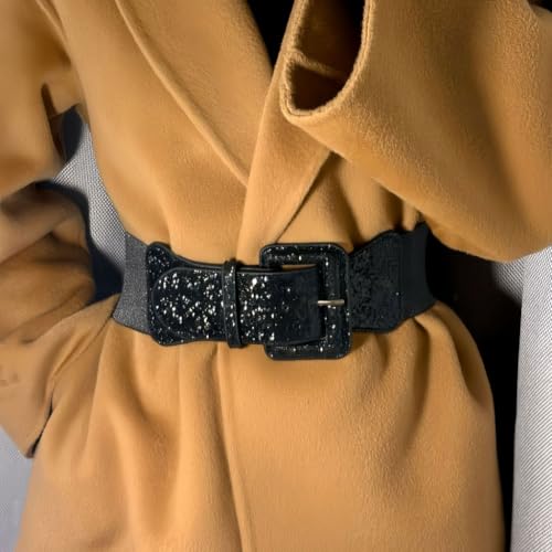 Sparkling Glitters for Women Girl Adjustable Glittering Sequins Cincher Elastic Waistband for Various Outfit4