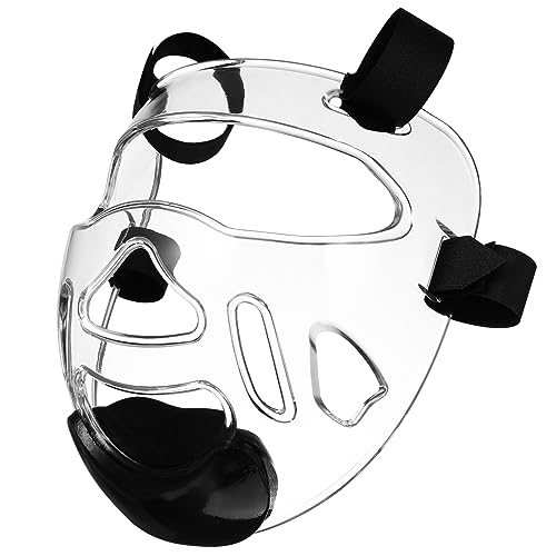 YARNOW Artes Marciales Espuma júnior Largo Azul Pack Facial de Hombre Pack Facial Hombre Protector de la Cara Deportiva Equipo de Combate de Taekwondo plastico Templado Transparent