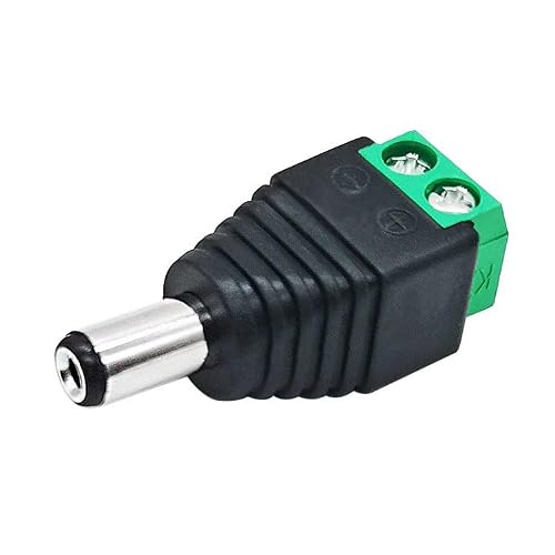 10 Pairs 12V DC Power Jack Connector 5.5mm x 2.1mm Male and Female 24V Socket for Led Light Strip CCTV Security Camera Cable Wire Ends Plug Barrel Adapter