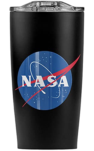 NASA Meatball Logo Stainless Steel Tumbler 20 oz Coffee Travel Mug Cup, Vacuum Insulated & Double Wall with Leakproof Sliding Lid | Great for Hot Drinks and Cold Beverages