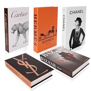 Decorative Fake Coffee Table Books for Home Decor Faux Books for Decoration Designer Luxury Book Set for Living Room Office Nightstand Modern Aesthetic Decorations 5Pcs