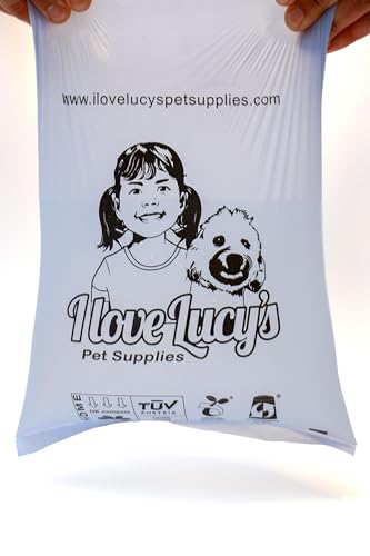 Image of Dog Poop Waste Bags, Biobased Pet Waste Bags, Sky Blue, 9 Inches Wide by 13 Inches Tall, 6 Rolls, 15 Bags Per Roll 90 Bags Per Box.