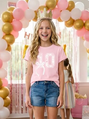 Image of in My Double Digits Era Shirt Girls Birthday Girl Shirt | 10 Birthday Shirt Girls 10th Birthday Gifts For Girls 10 Year Old Ten Party Tee Tops