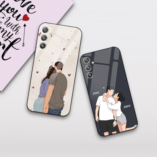 Image of COLORflow Back Cover Compatible with Samsung Galaxy A34 5G | Love Connection Couple Customized | Shockproof TPU Bumper with Camera Protection Back Cover Compatible with Samsung Galaxy A34 5G