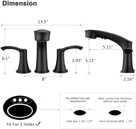 Sleek Efficient: Hole Bathroom Faucet with Sprayer Review