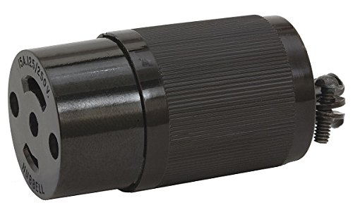 Hubbell HBL7484 Locking Connector, Midget, 15 amp, 125/250V, Ml-3R