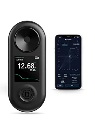 DiFluid R2 Extract Coffee TDS Refractometer, Multi-Test Modes & OTA Updates DiFluid Caf? APP with Range 0-30%, Precision 0.02%,Resolution 0.01%,Accuracy 0.03% TDS, Rechargeable, Portable