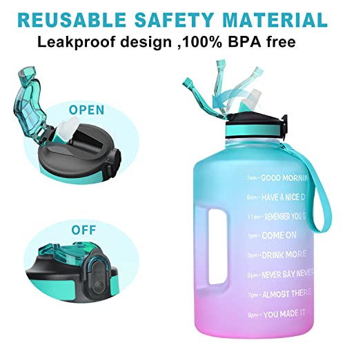 SLUXKE Trinkflasche Sport - 2.2 L / 3.78 L Wasserflasche I Große Sportflasche I BPA Frei I Water Jug I Wasserflasche 2.2… - Image 4