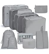 KIT 10 Necessaire Feminina Organizador de Malas para Viagem: Kit Completo de Organização - Inclui...