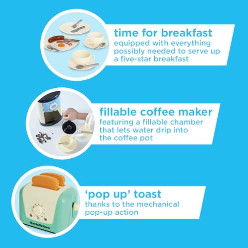 Image of Casdon Morphy Richards Toys - Complete Kitchen Set - Toy Appliance Playset for Kids with Toaster, Coffee Maker, Kettle, Play Food & More - for Children Aged 3+
