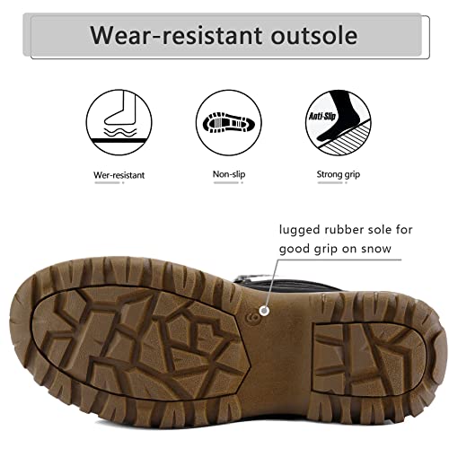 Mysoft Women'S Winter Snow Boots Waterproof Insulated Mid-Calf Booties thumb #4