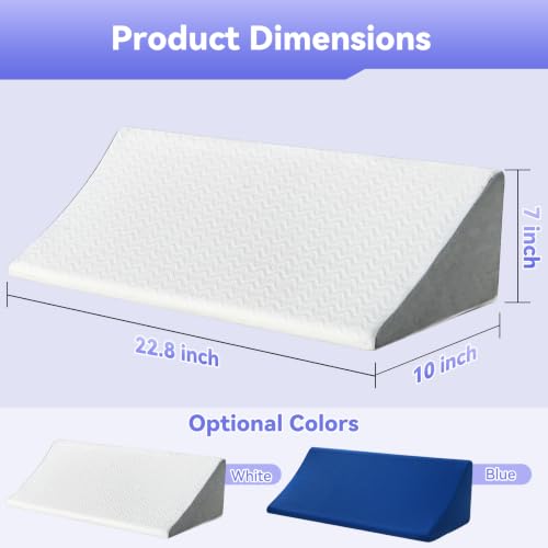 Image of Vekkia Wedge Pillow for Side Sleeping, Back Support with High-Density Foam