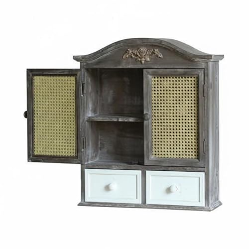 Image of FytStycale Rustic Display Cabinet Handcrafted Vintage Storage Cabinet Mid-Period Look Home Furniture for Living Room