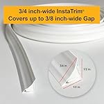 Instatrim Flexible Self-Adhesive Trim Bundle with Applicator - Caulking Kit with 10ft Grey 3/4" Wide Caulk Strip, 6 Corner Pieces, & Applicator Tool - InstaTrim The Original Flexible Trim - Image 3