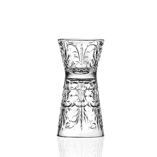 RCR Cristalleria Italiana S.p.a. Línea Tattoo | Vasos Jigger para Cóctel de Cristal Modernos Set 6 Vasos de Cristal de 39 C