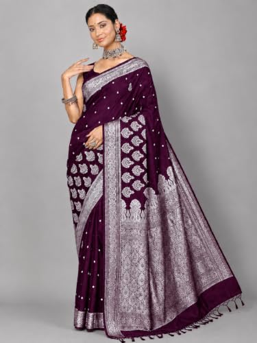 Image of Women's Glory Banarasi Satin Silk With Embroidered Design.