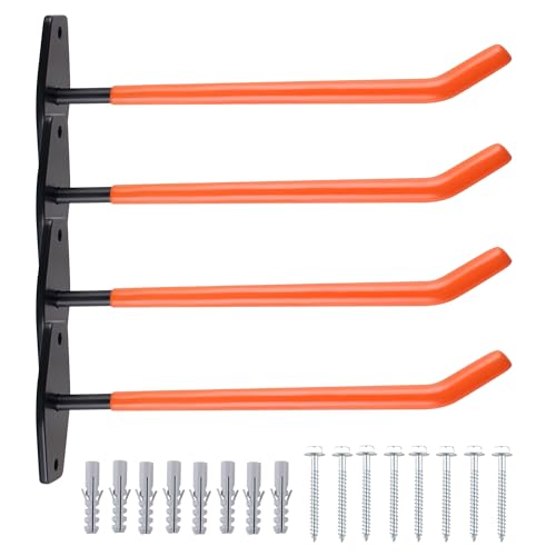 SUKITMISO 4 Stück Reifenhalter Wandhalterung, Felgenhalter Wand Set Inkl. Schrauben & Dübel, Autoreifen Wandhalterung, Zum Organisieren von Garagen, Reifenrädern, Leitern Und Mehr, Belastbar bis 30kg