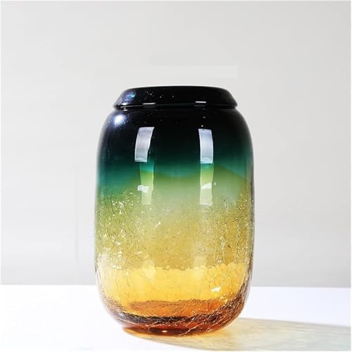 Grand vase en pâte de verre colorée épaisse pour salon élégant