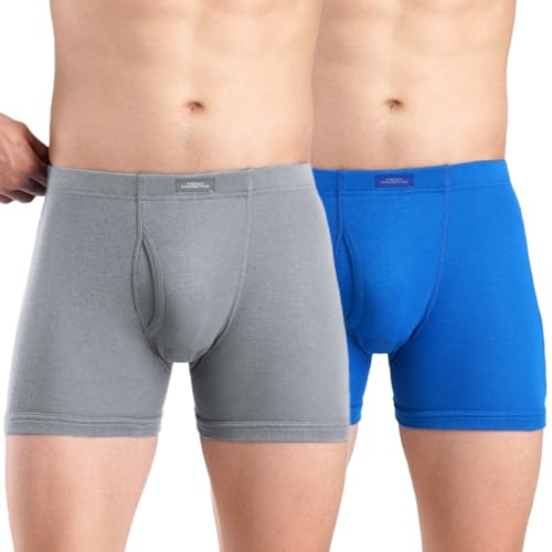 Image of French Connection Regal Oxford,Men's Long Trunks Pack of 2