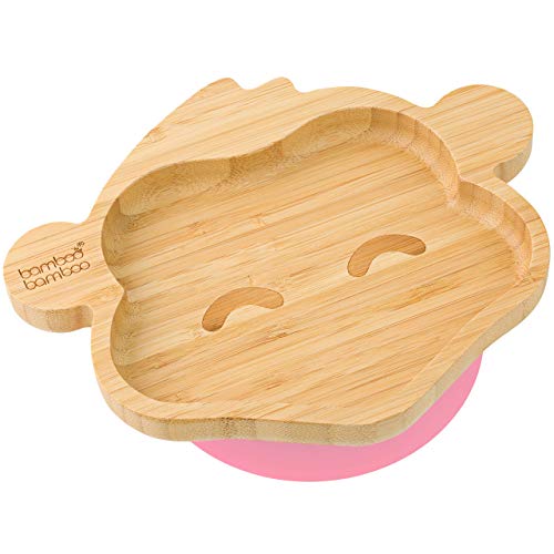 bamboo bamboo Baby Teller Kinderteller, Kindergeschirr mit Saugnapf,...