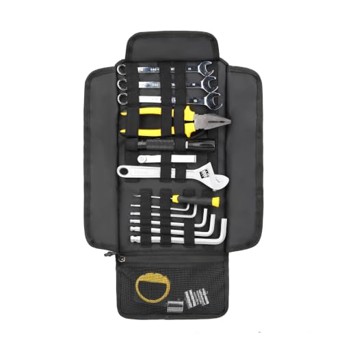 Bolsa organizadora para moto Rhinowalk negro miniatura 1