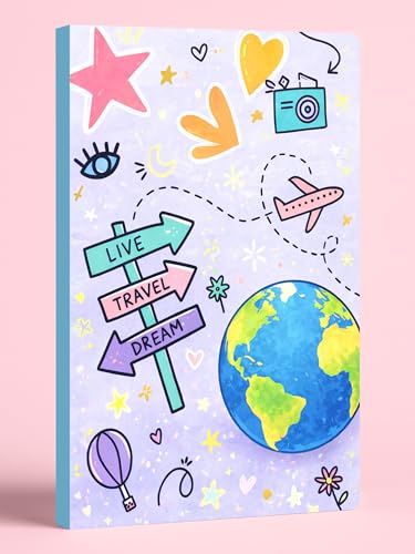 Image of DOODLE A5 Undated Planner Notebook - 160 Pages (12-Month Planner + Notes), Soft Cover Journal with 80 GSM Paper - Motivational Quote Design, Compact Diary for Work, Study, Travel & Gifting