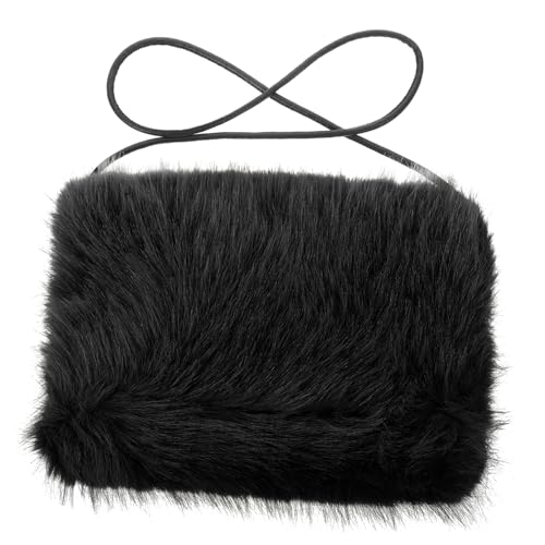 Healeved Warm Handbag Arm Warmers Pouch for Women Furry Short Wrist Cuff Imitation Fur Hand Warmer Muff for Winter Outdoor
