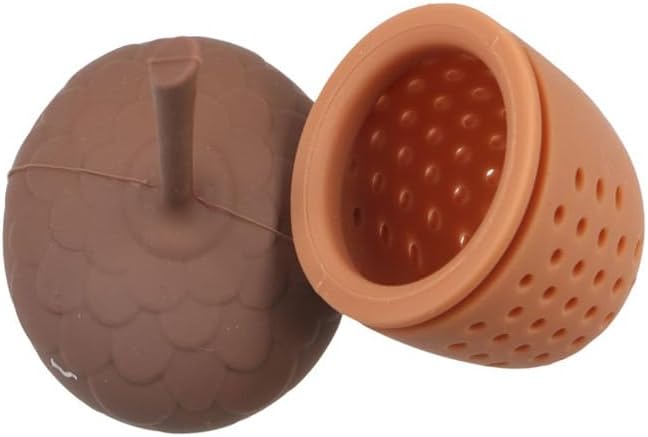 4PCS Acorn Shape Tea Strainer,Silicone Tea Strainer Cute Tea Strainer Tea Bag Strainer Spice Filter Tea Maker for Home