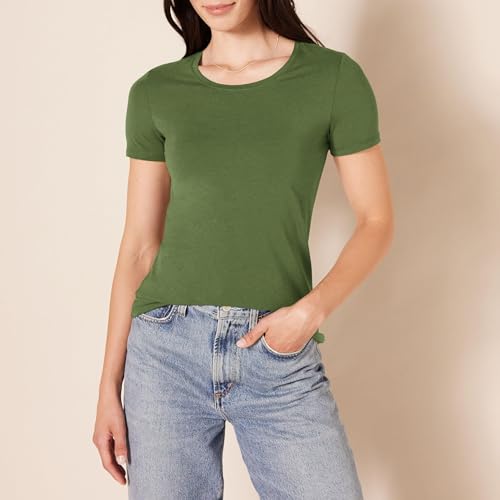 Image of Amazon Essentials Women's Regular-Fit Short-Sleeve Crewneck T-Shirt, Multipacks