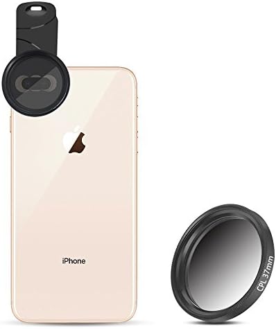 MY MIRACLE 37 mm CPL Circular Polarizer Glass Filter w/Rotating Mount for Cellphone &Clip (CPL)