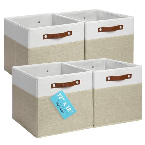OrganiHaus 12" x 12" x 12" Fabric Storage Bins -