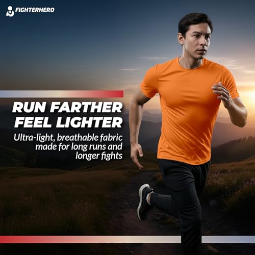 Image of Gym T Shirts for Men Workout | Sports Tshirt for Man | Running Mens T-Shirts | Polyester Men's T Shirt | Quick Dry fit Training Active Wear | Badminton Football Jersey Tshirts