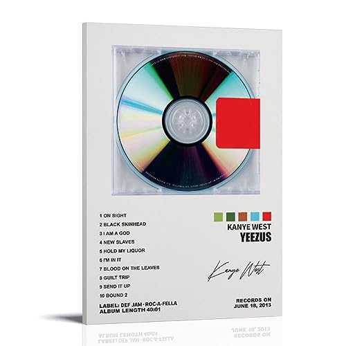 YELLOWV Kanye Poster West Yeezus Album Cover Posters for Room Aesthetic Canvas Wall Art Bedroom Decor 12x18inch(30x45cm)