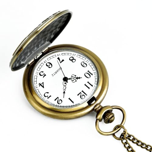 Image of VIGOROSO Women's Quartz Vintage Pocket Watch for Men Pocketwatch Women Unisex Accessory Analog Display Pendant Steampunk Costume Cosplay Prop Christmas Birthday Gift for Her Him Ideal Gifts