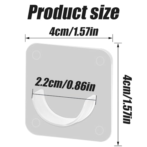 8Pcs Adhesive Shower Rod Holders, Transparent Shower Curtain Rod Holder, Tension Curtain Rod Bracket No Drilling for Windows, Wall