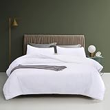 Houseri White King Size Comforter Set Plain White Comforter King Solid White Bedding Sets Women Men