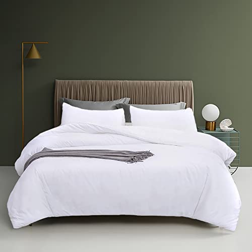 Houseri White King Size Comforter Set Plain White Comforter King Solid White Bedding Sets Women Men All White King Comforter Bedding Pure White King Size Comforter Blanket White Bed Quilt King Sets #TOP5