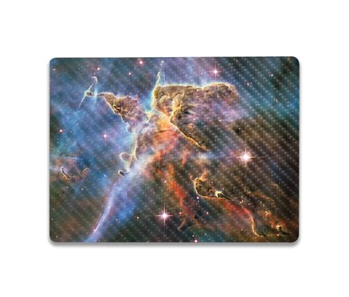 Image of MightySkins Carbon Fiber Skin Compatible with Microsoft Surface Laptop Go 3 (2023) Full Wrap Kit - Golden Nebula | Protective, Durable Textured Carbon Fiber Finish | Made in The USA