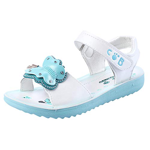 LANSKIRT_Zapatos Sandalias Bebe Niña Verano 2019 Planos Bohemios Casuales Sandalias de Princesa Pantuflas Sandalias Niña Pantuflas(Menta Verde,27 EU)
