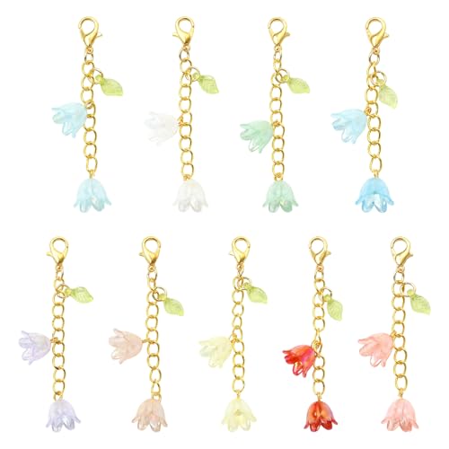 Lot de 45 breloques colorées en acrylique 9 styles pour loisirs créatifs