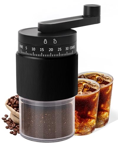 Manual Coffee Grinder with Ceramic Burr, 40g Capacity,35 Adjustable Settings,Portable