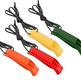 Mucha cantidad: ¡El sistema viene con 4 silbatos (rojo/naranja/amarillo/verde)! Mantenga uno en su kit de supervivencia, en su automóvil, en su bolsillo y en cualquier otro lugar donde pueda necesitarlo en el futuro para mantenerse a salvo.