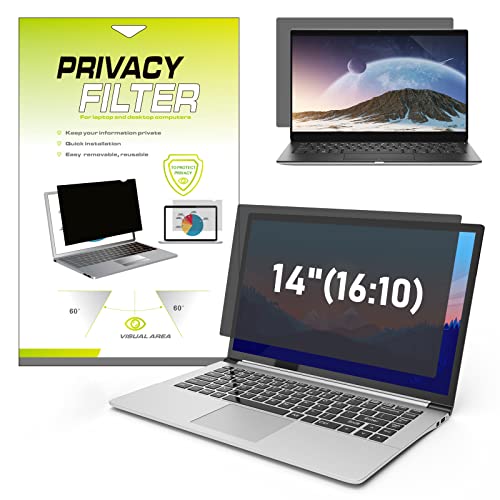 14 inch Laptop Privacy Screen Filter for 16:10 Widescreen Display, Lively Life Anti Glare Screen Protector for NoteBook, Laptop Monitor Screen Privacy Filter, UV and Blue Light Filter (14